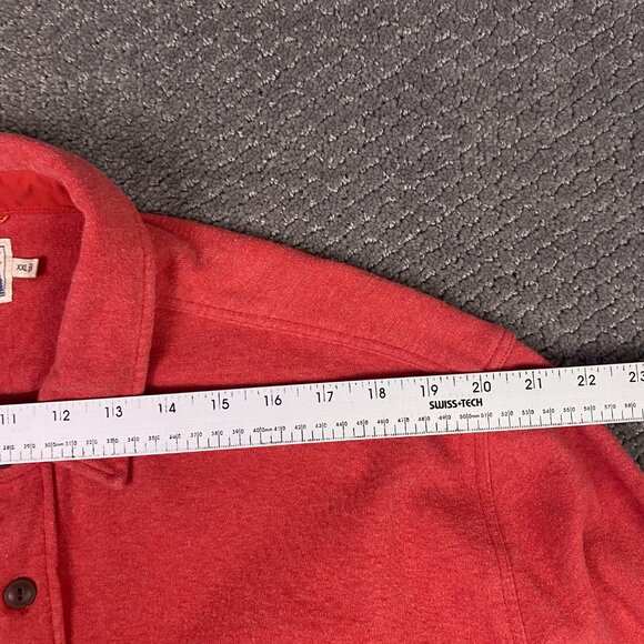 Faherty Brushed Alpine Knit Flannel Shirt Men's XXL Rust Heather Button Up Down - Picture 11 of 13